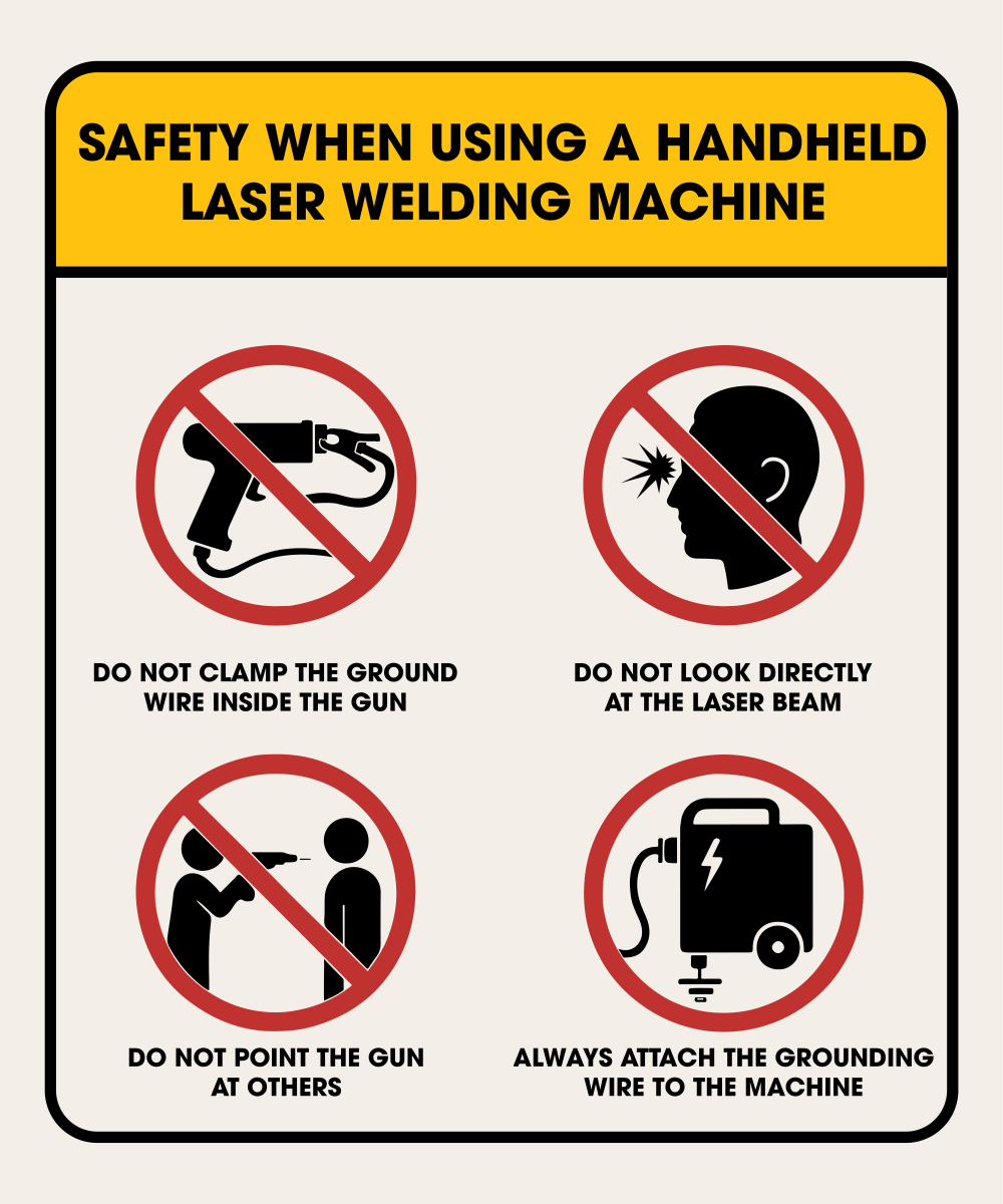 Safety when using a laser welding machine