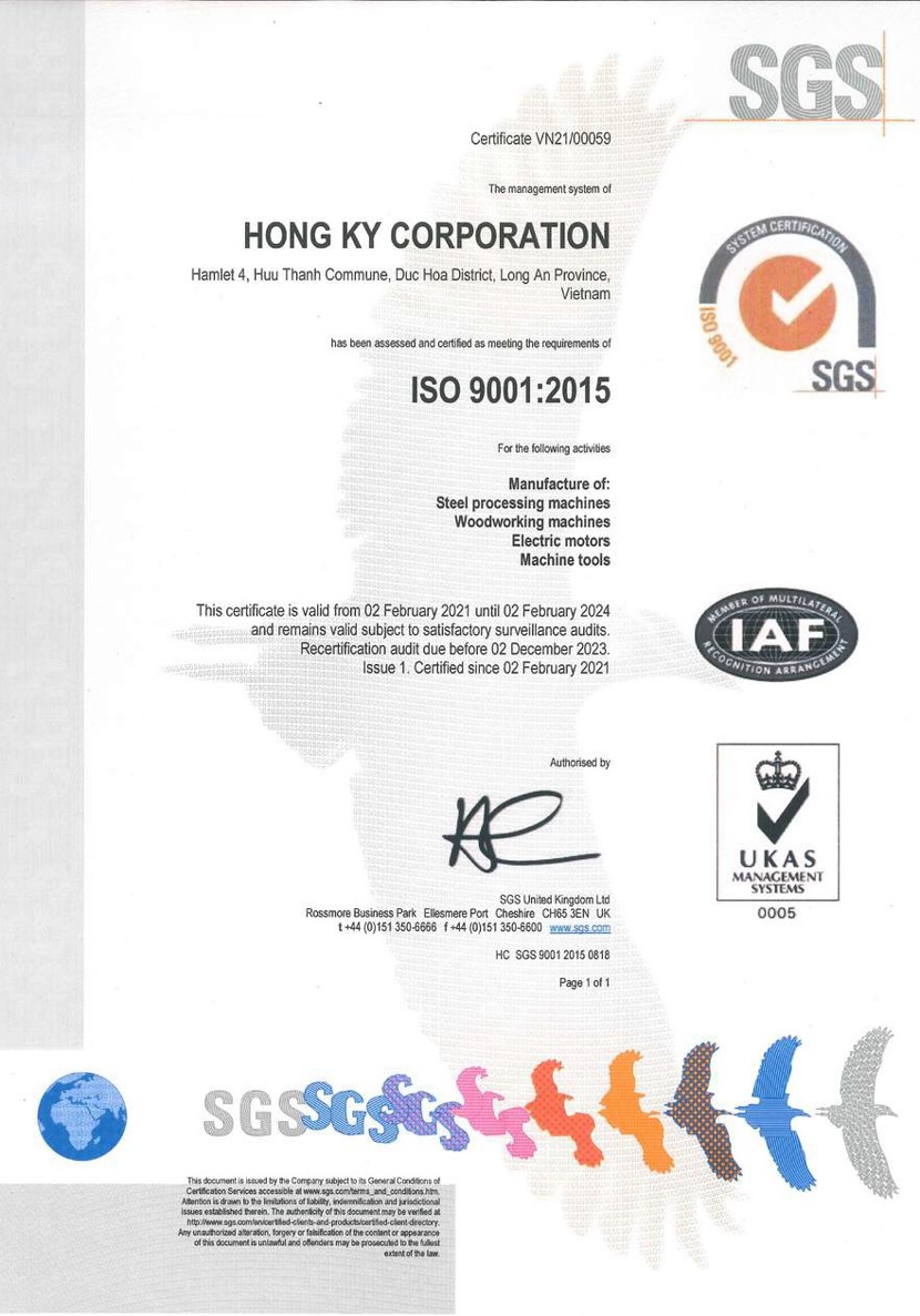 Giấy chứng nhận Iso 9001: 2015
