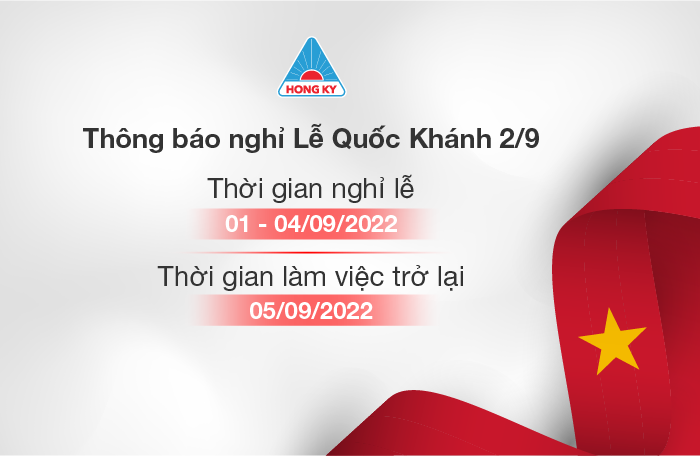 HONG KY ANNOUNCES THE NATIONAL DAY HOLIDAY SCHEDULE FOR SEPTEMBER 2ND.