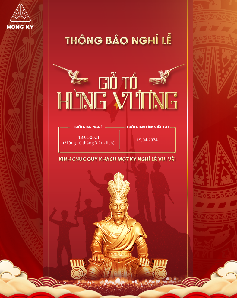 Hong Ky announces holiday break for Hung Kings commemoration day.