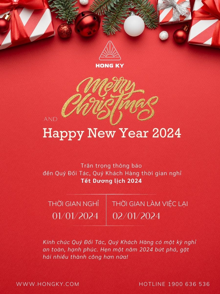 Announcement of the New Year 2024 holiday schedule