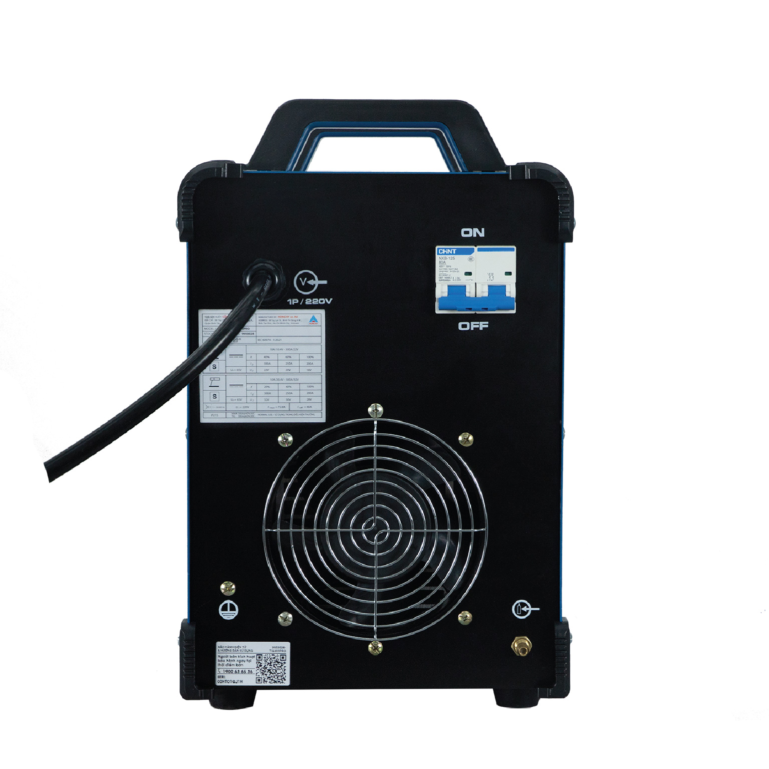 Máy hàn TIG300PRO Hồng Ký, thiết kế hiện đại, công suất 300A, hàn TIG và que.