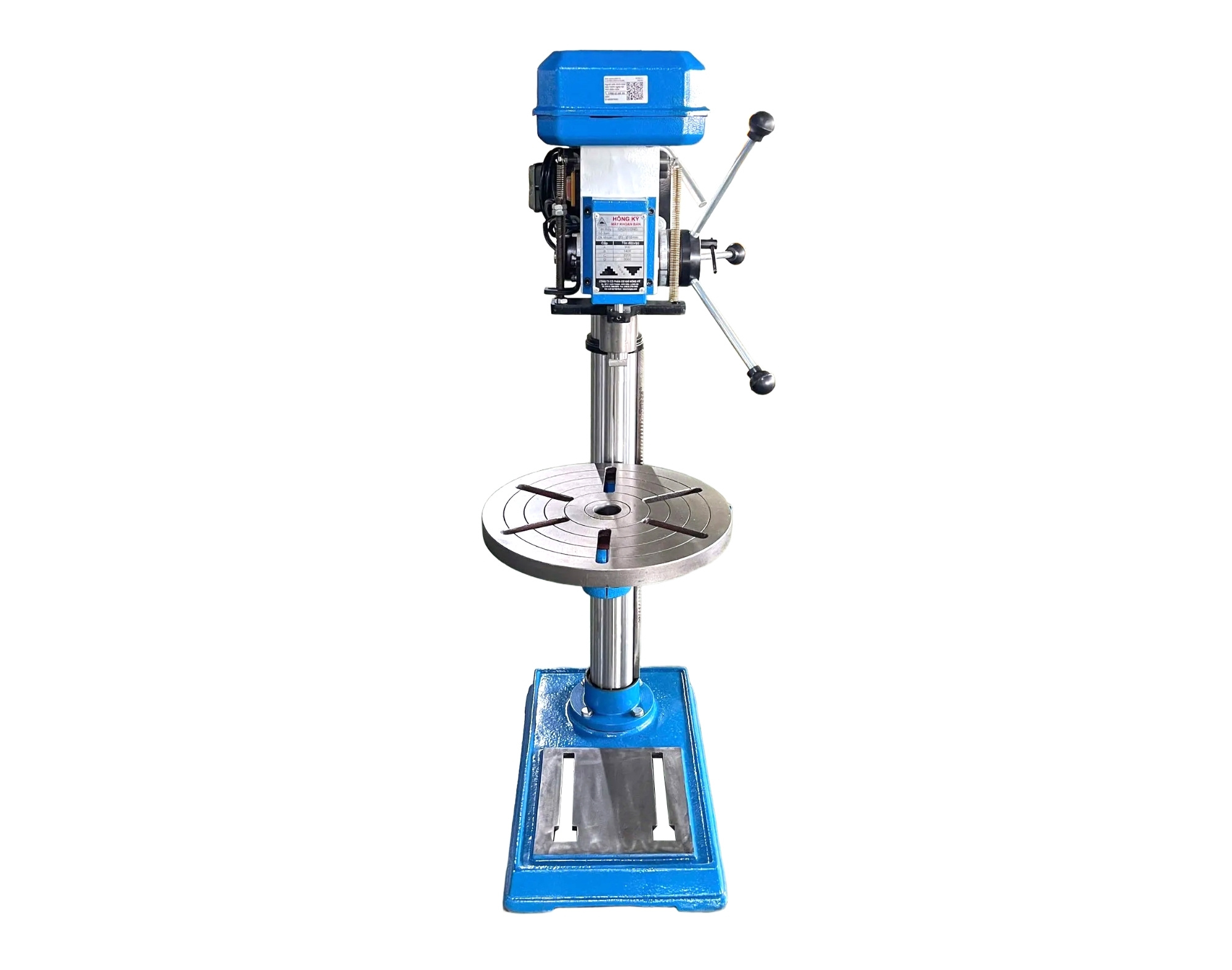 Single-spindle vertical wood drilling machine with multi-head attachment