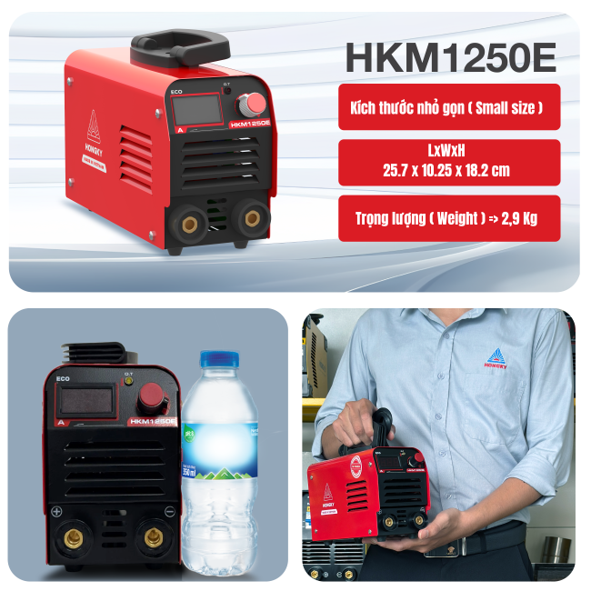 Máy hàn que Hồng Ký Eco mini HKM1250E