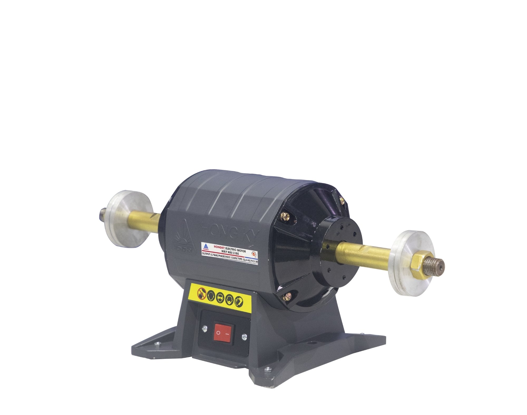 máy mài bàn Hồng Ký thân nhôm 1HP GLA-H0.7512-MB